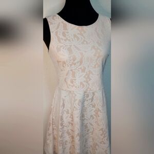 IVORY & Champagne Lace HeartSoul Dress